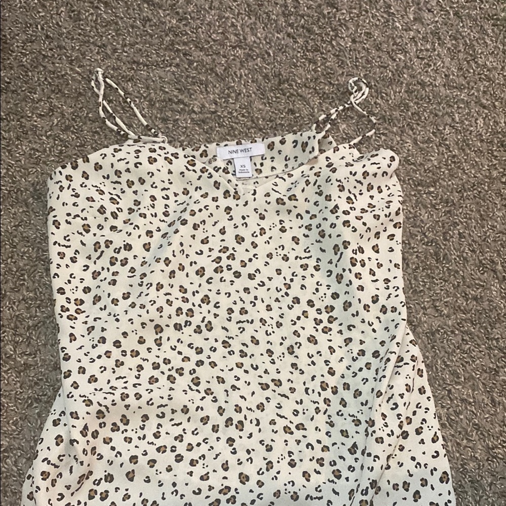 Nine West Cream Camisole Fitted Spaghetti Straps